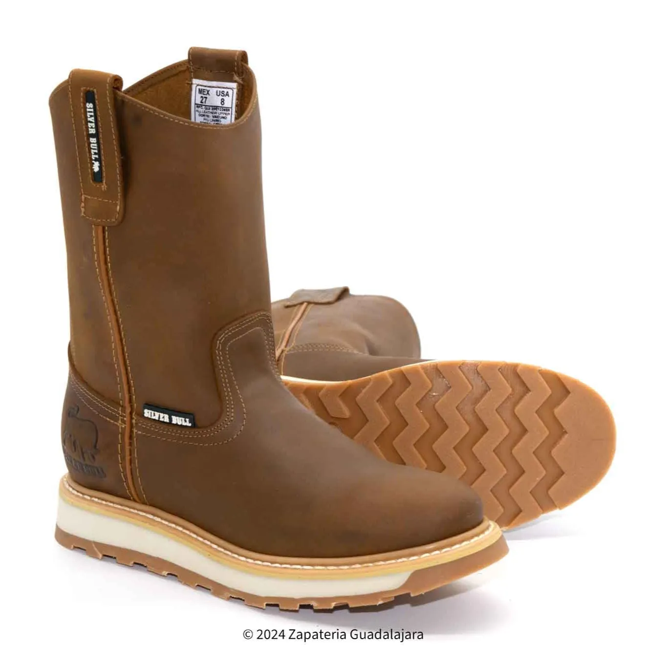 SB2020 SOFT TOE 10" PULL ON LATON GRASSO WORK BOOT Steel Toe Waterproof Insulated Work Boots