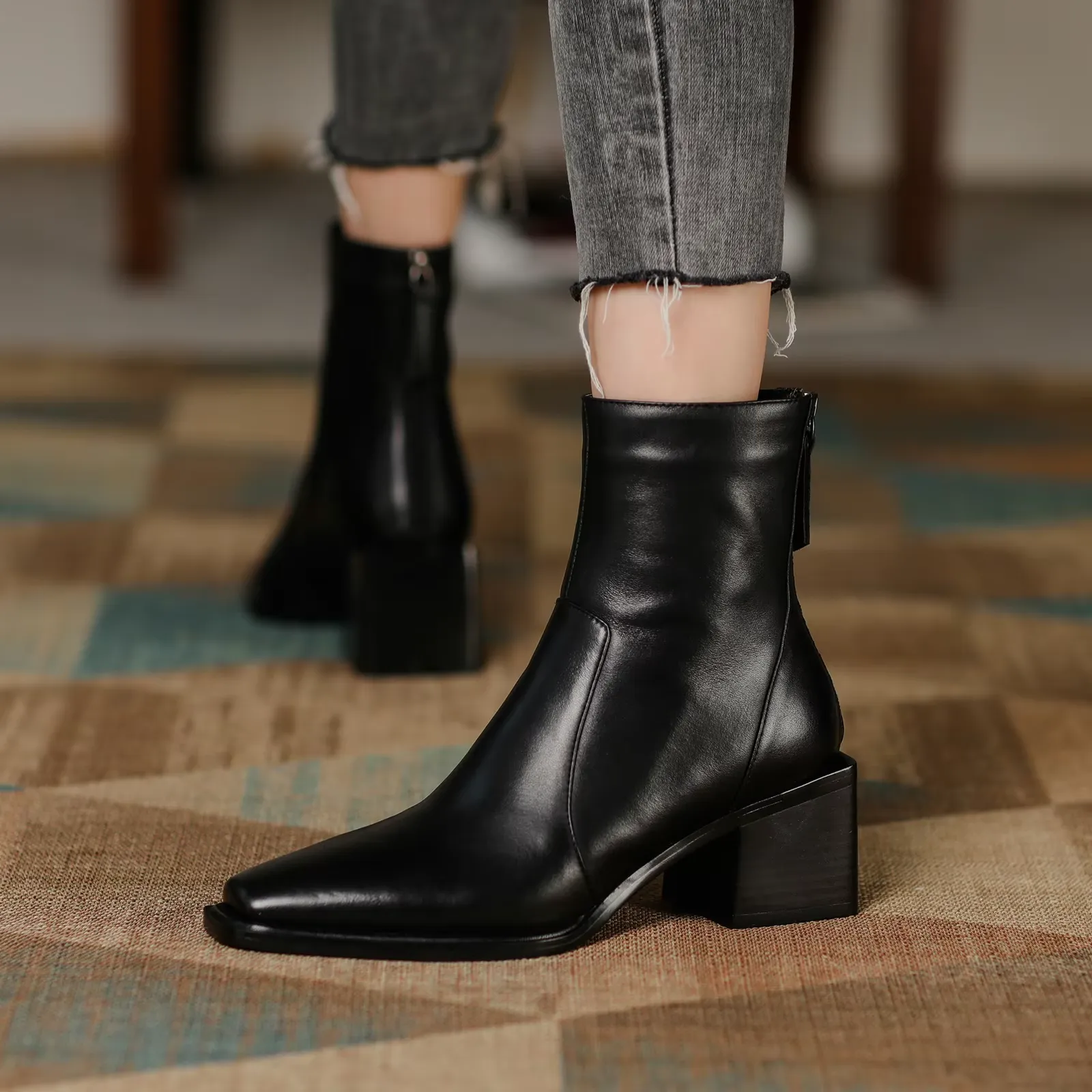 USS Shoes Evelyn Women's Square Toe Ankle Boots Adidas Shoes Porsche Design