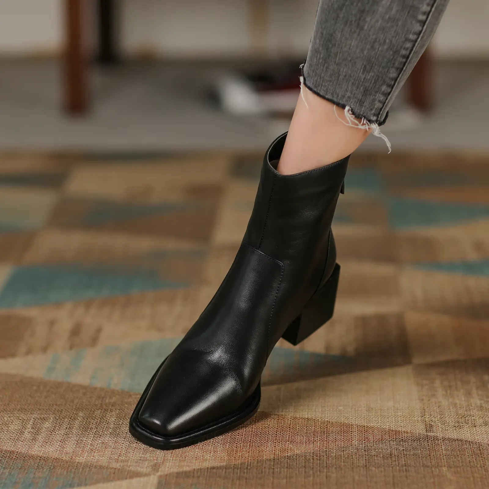 USS Shoes Evelyn Women's Square Toe Ankle Boots Adidas 3d Shoe