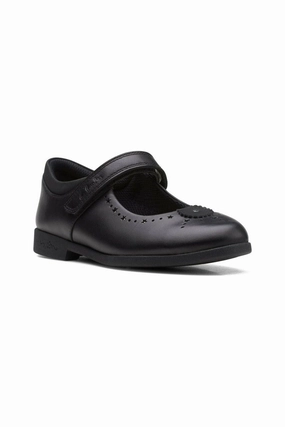 Youth Cool Clarks Magic Step Bar Kid black leather
