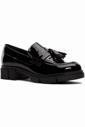 Shop Walk Open Glow Clarks Teala Loafer in Black Patent