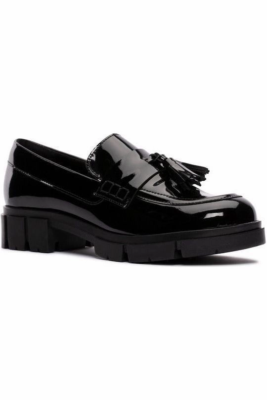 Celebrate Night Sea Breeze Clarks Teala Loafer in Black Patent