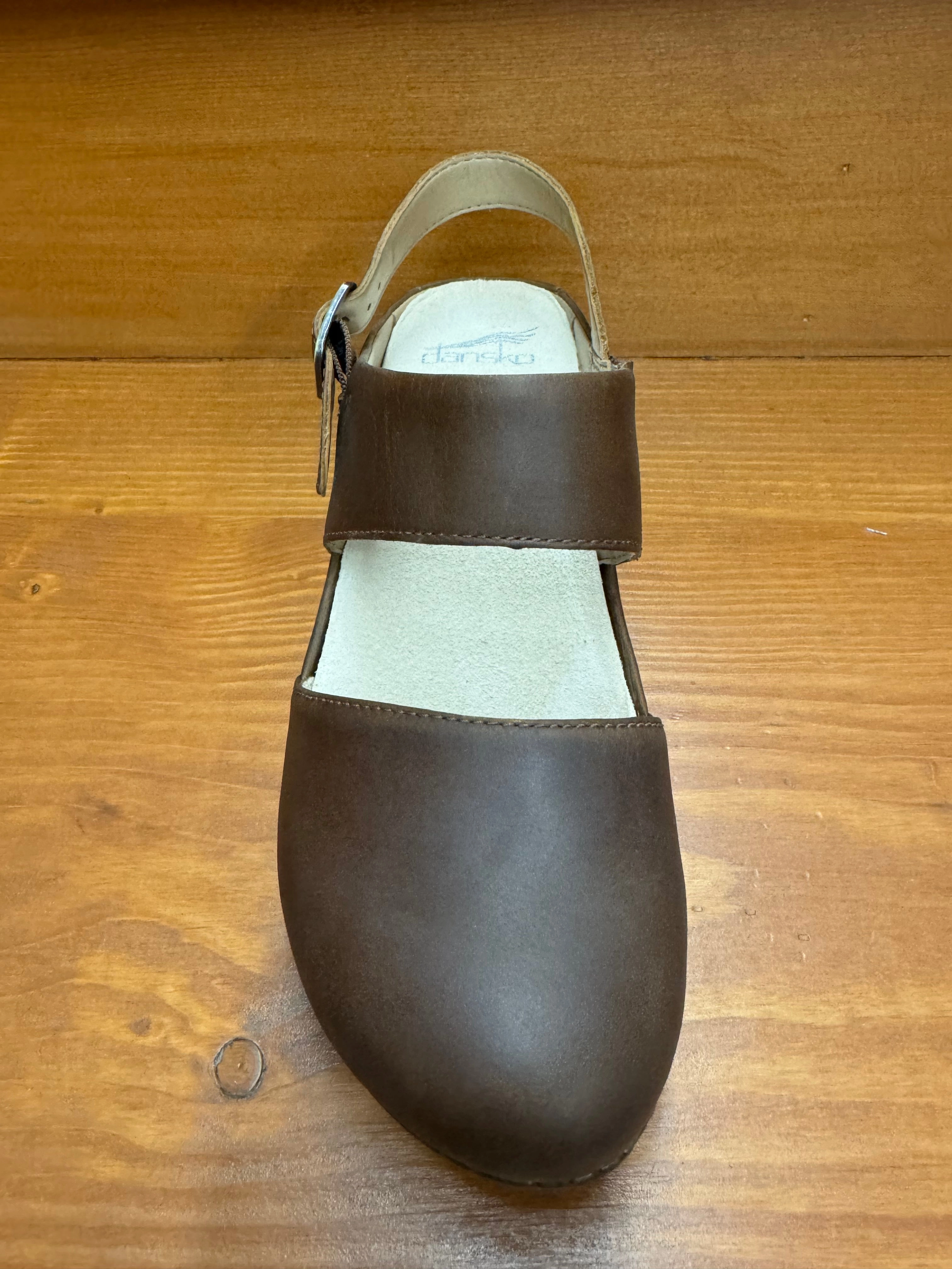 Dansko Lucia Tan Oiled Retro Shade Polish Trim