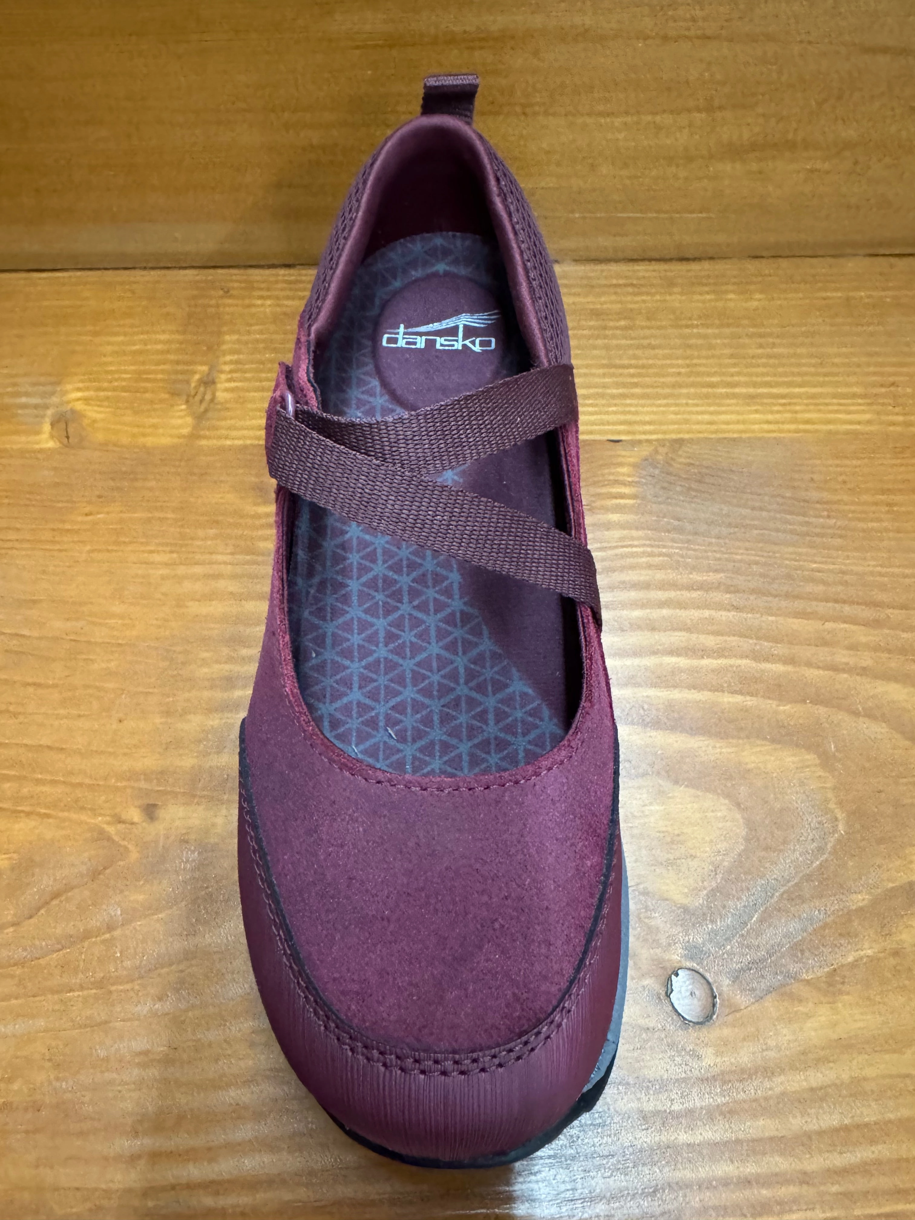 Sleek Finish Sun Day Dansko Primrose Wine Burnished Leather