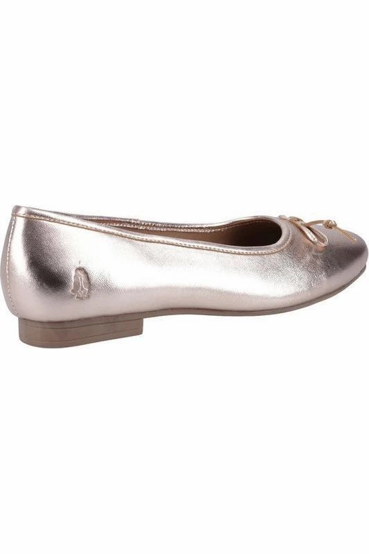 Head Turn Lead Walk Hush Puppies Naomi Ballet in rose gold