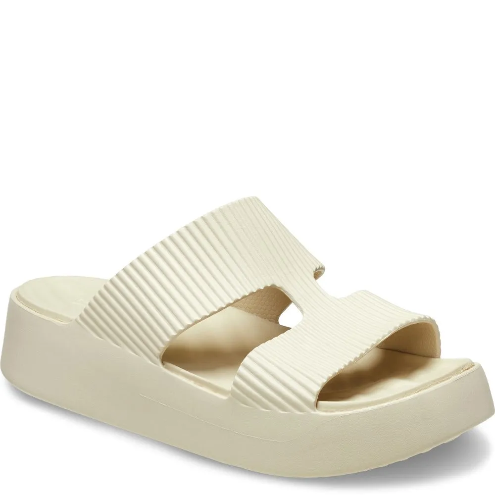 Soft Material Stone Glow Crocs Getaway Platform H-Strap