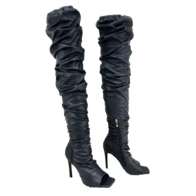 Peep Toe Stiletto Heel Over the knee Boots-Victoria-05 By Pazzle Military Mickey Mouse Boots