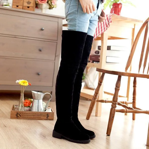 Adidas Donovan Mitchell Shoes Women's Casual Suede Over-the-Knee Boots 39231538S