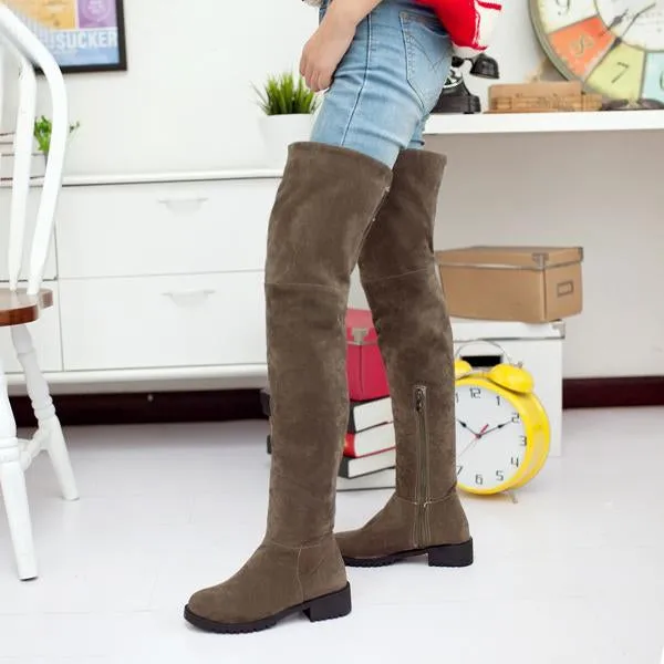 Women's Casual Suede Over-the-Knee Boots 39231538S Trendiest Adidas Shoes
