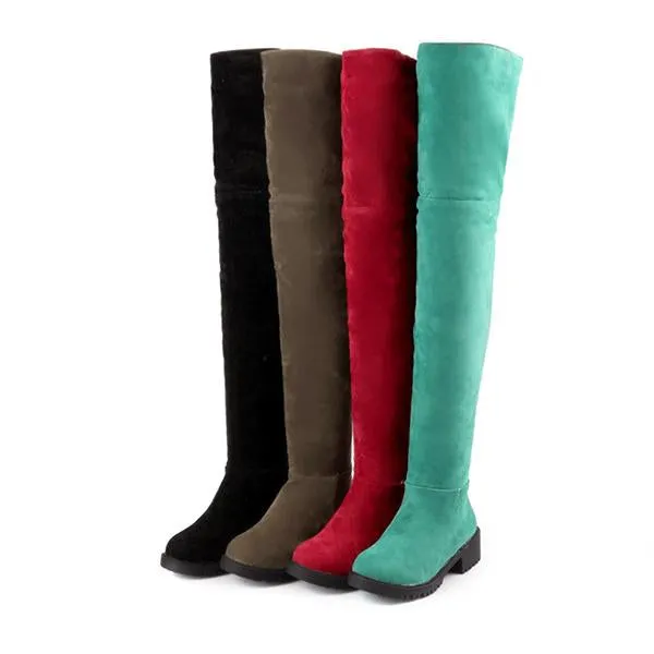 Women's Casual Suede Over-the-Knee Boots 39231538S Adidas Tennis Shoes Sale