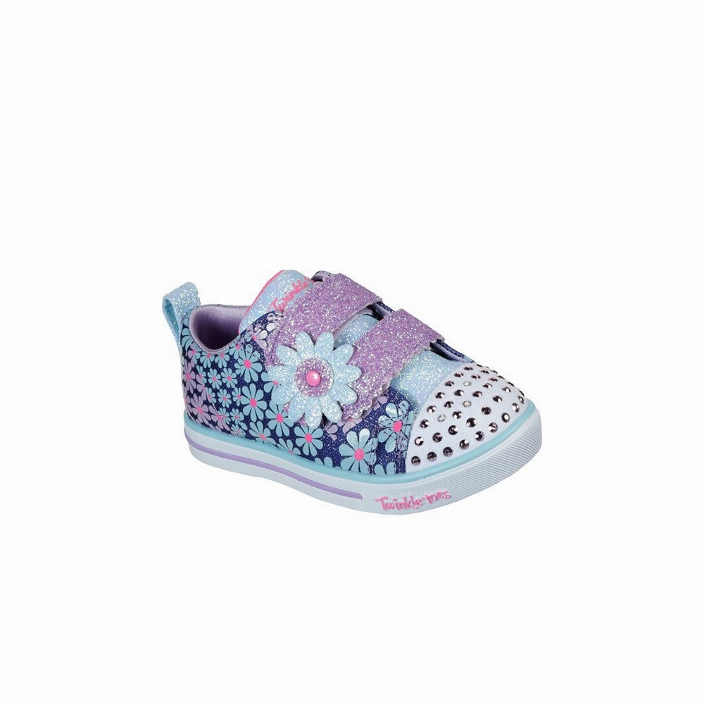 Cushioned Walk Skechers Sparkle Lite Mini Blooms Sports Shoes