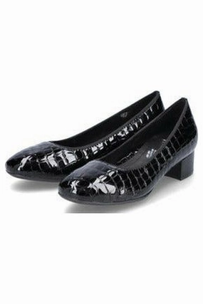 Foot Hug Quick Wipe Rieker Court Shoe 49260-02 black
