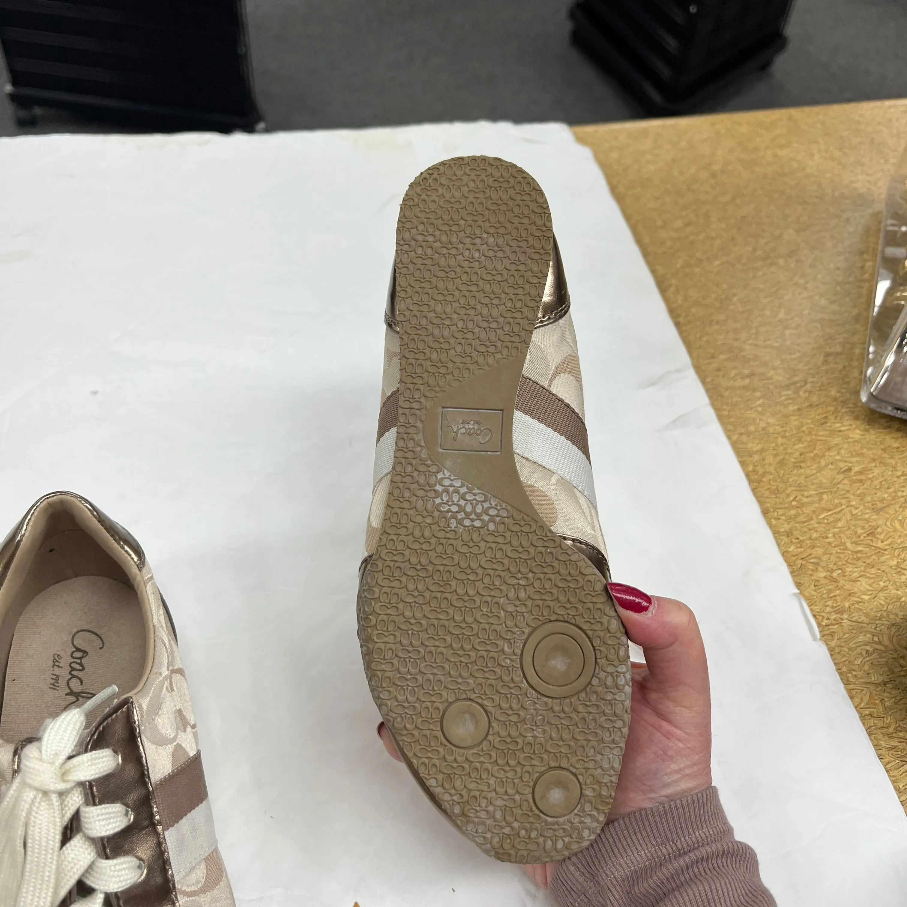 Shoes Designer By Coach In Brown, Size:7 Asics Casual Shoes