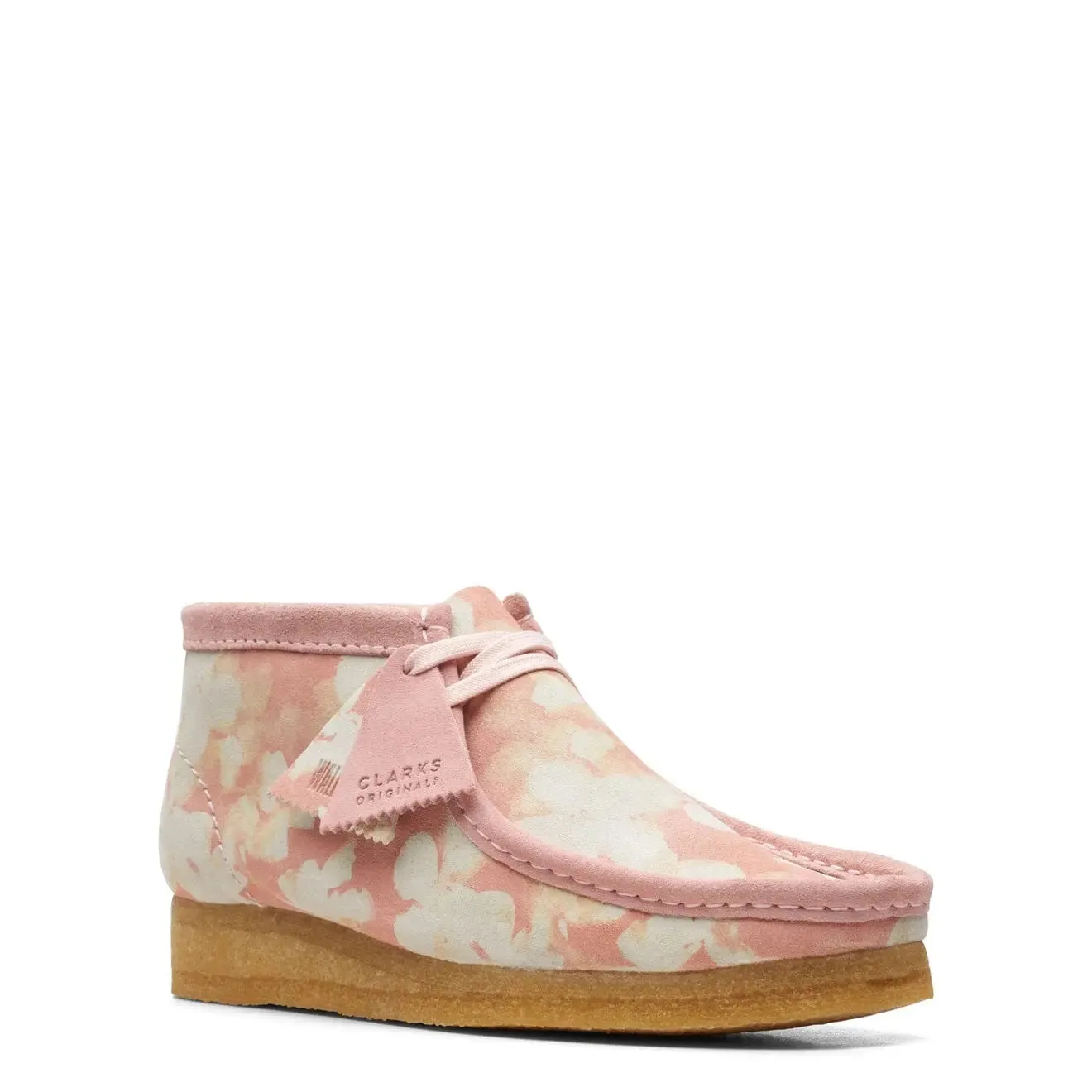 EasyToClean Clarks Originals Womens Wallabee Boot Pink Floral