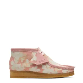 Clarks Originals Womens Wallabee Boot Pink Floral Daily Wear