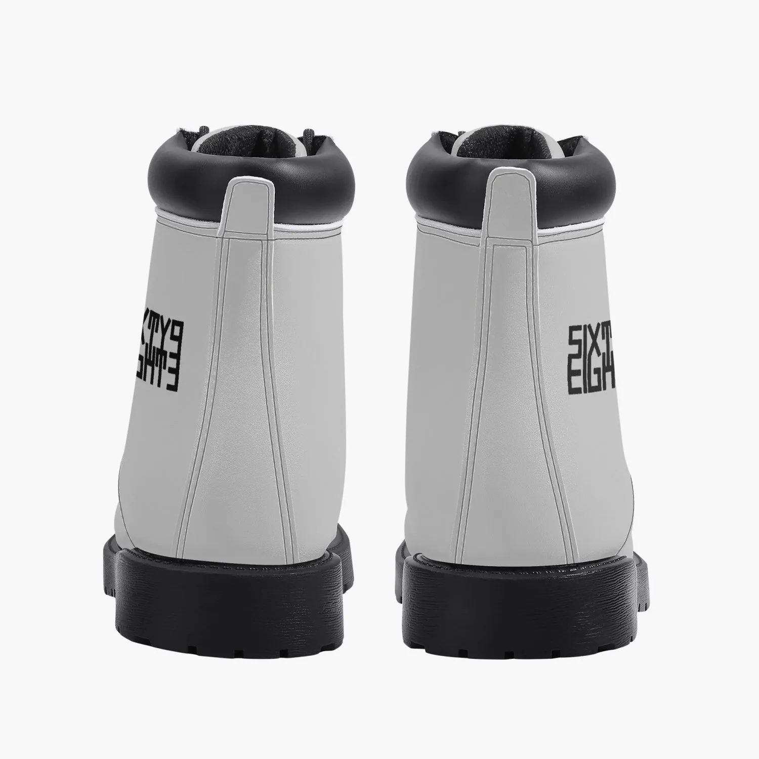 Sixty Eight 93 Logo Black White Leather Boots Adidas Originals Taekwondo Lace Casual Shoes