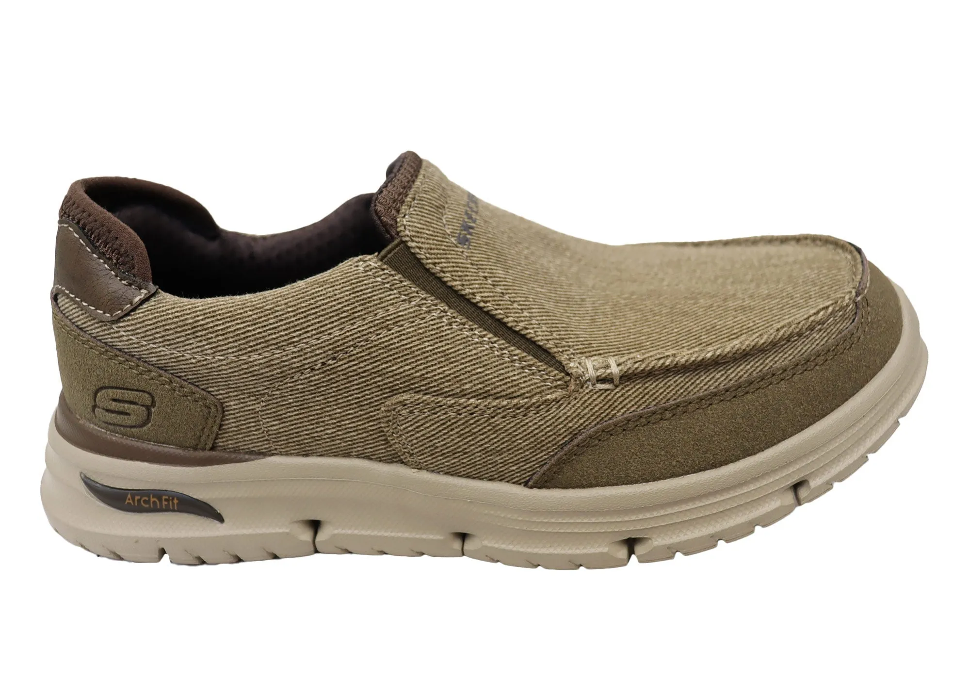 Skechers Mens Arch Fit Vortell Rothler Comfortable Slip On Shoes Adrien Loafers