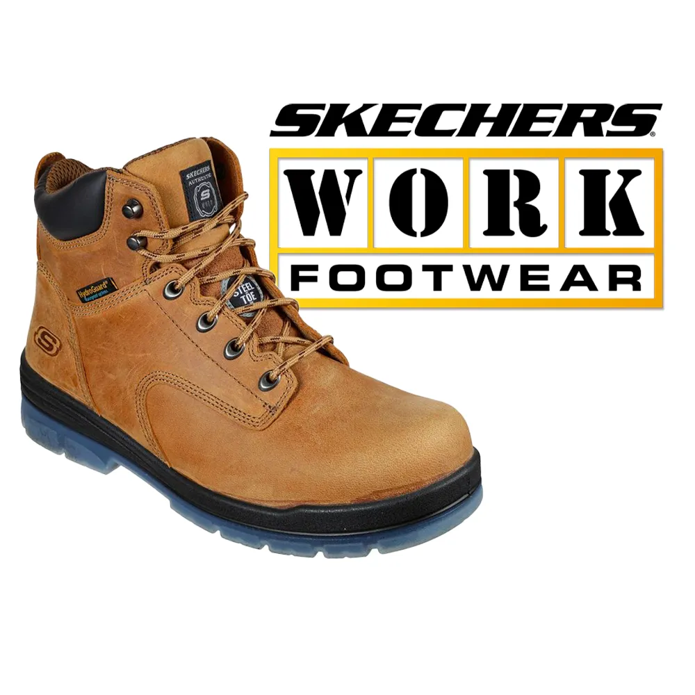 Work Boot Reviews SKECHERS Men's Work: Argum - Alkova Steel Toe Waterproof 1 1/4 Inch Heel 200041