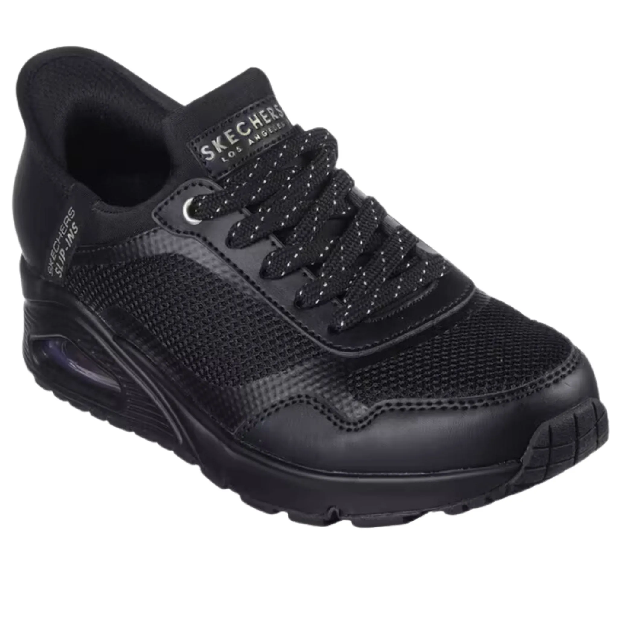 Skechers Women's 177111 UNO Slip in air Black Casual Shoes Banned Adidas Running Shoes