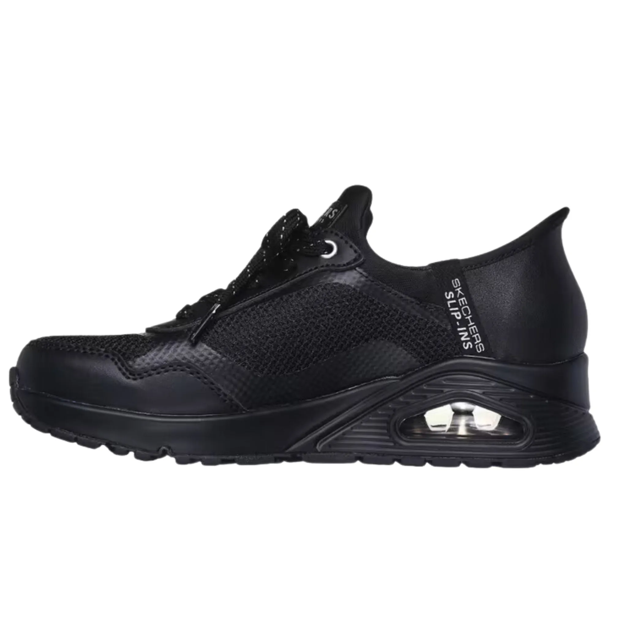 Skechers Women's 177111 UNO Slip in air Black Casual Shoes Adidas Shoes And Outfit