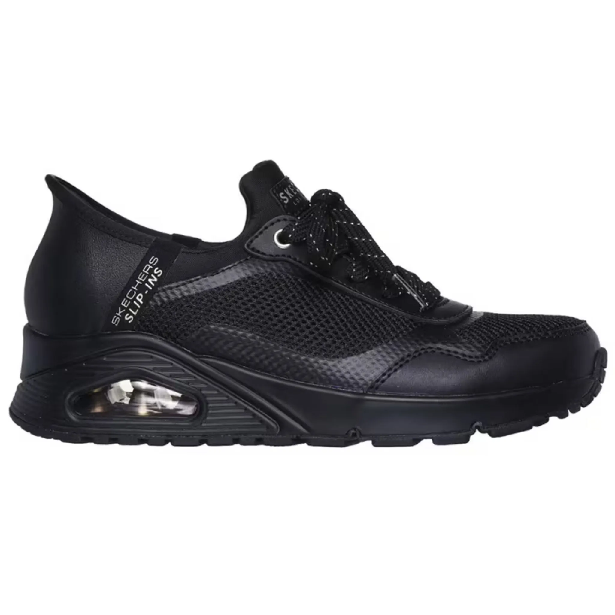 Skechers Women's 177111 UNO Slip in air Black Casual Shoes Adidas Spike Golf Shoes