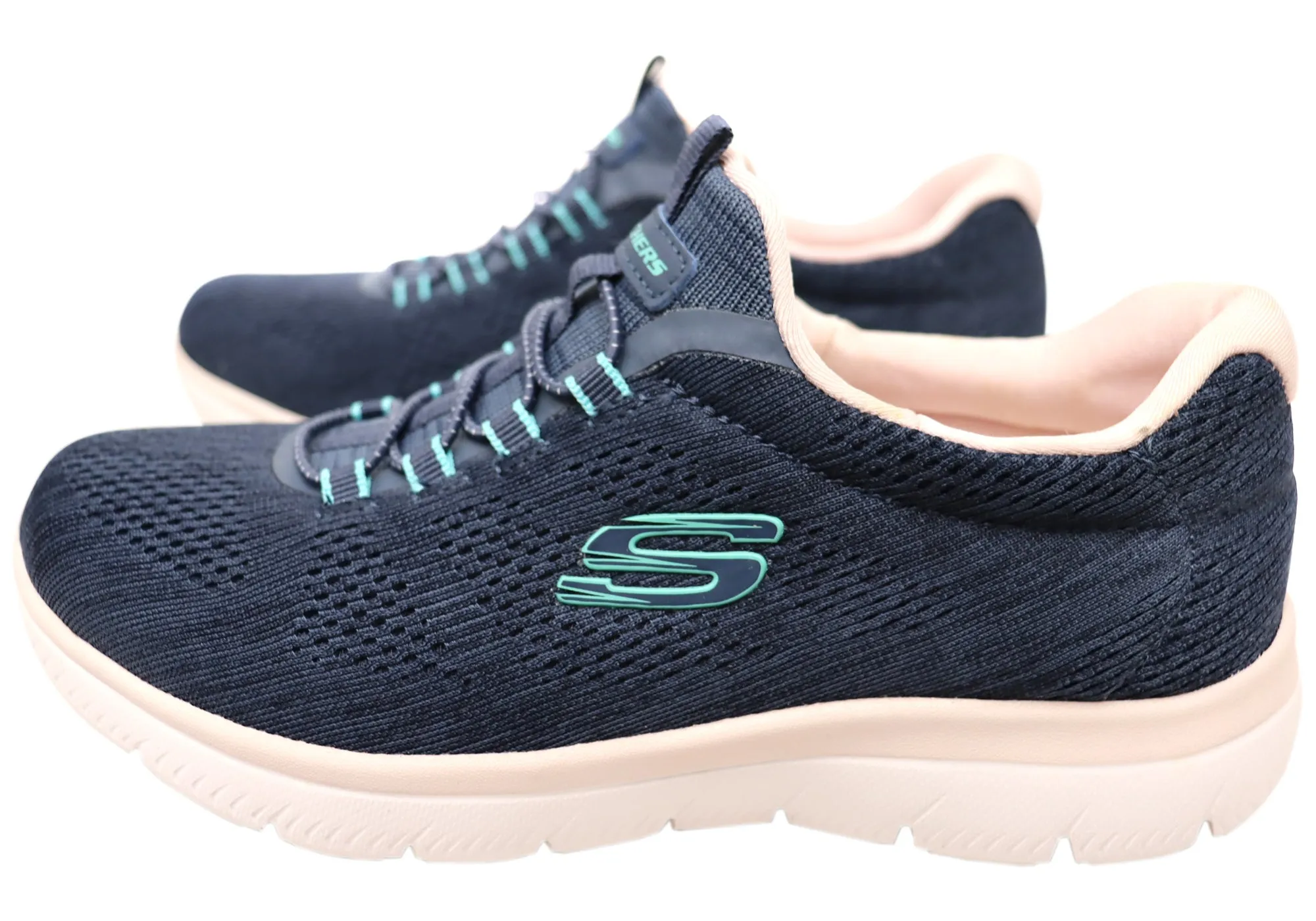 Skechers Womens Summits Fun Flair Comfortable Slip On Shoes Adidas Indoor Soccer Shoes Predator