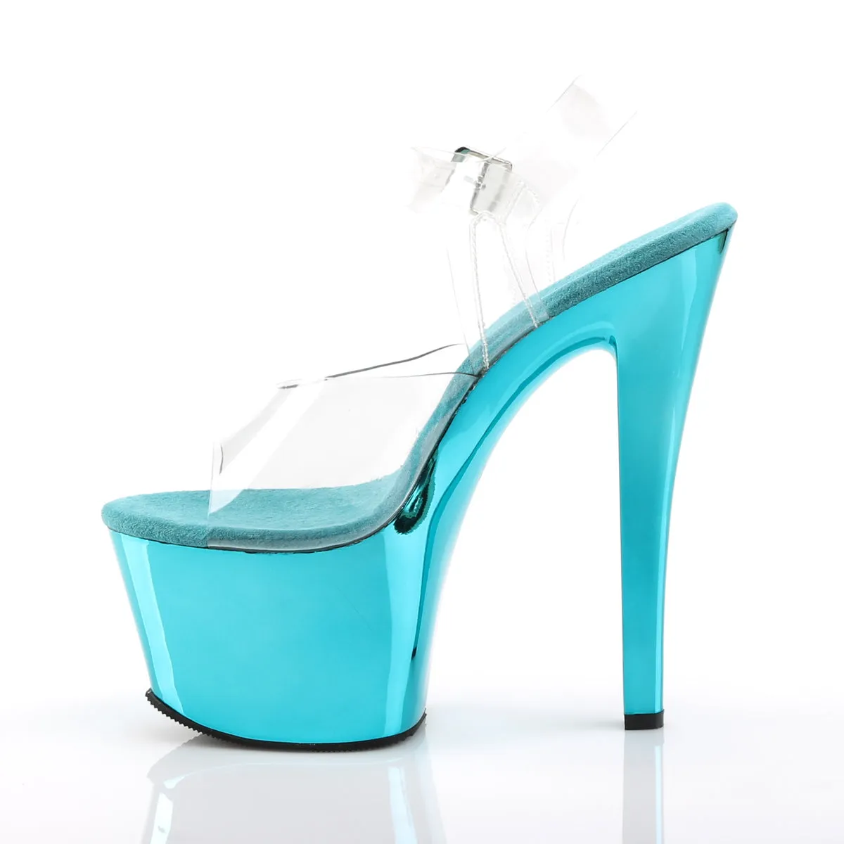 SKY-308 Pleaser Clear/Turquoise Chrome Sexy Platform Shoes (Pole Dancing Heels) Asics Novablast Similar Shoes