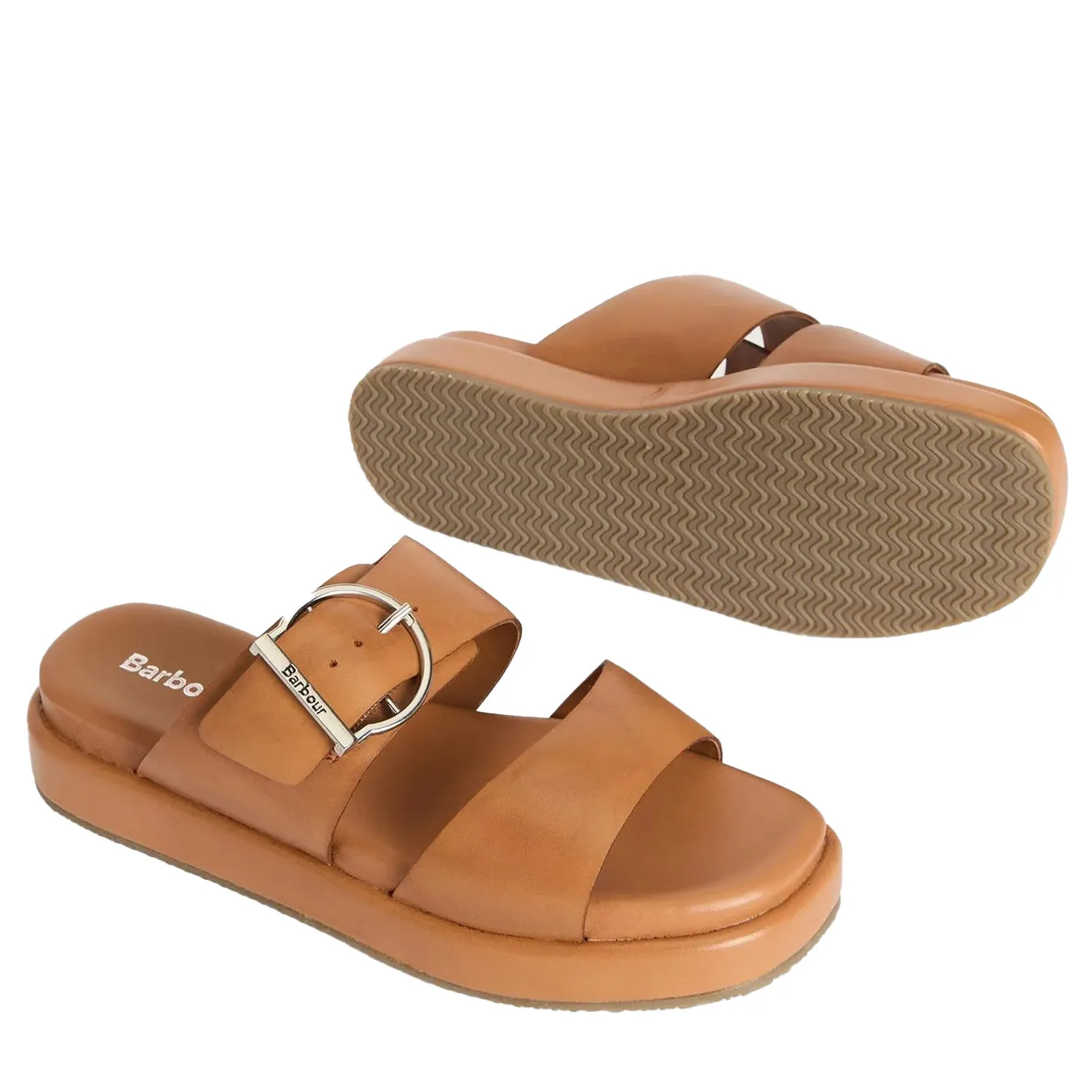Soft Step Modern Style Barbour Womens Adele Sandal Tan