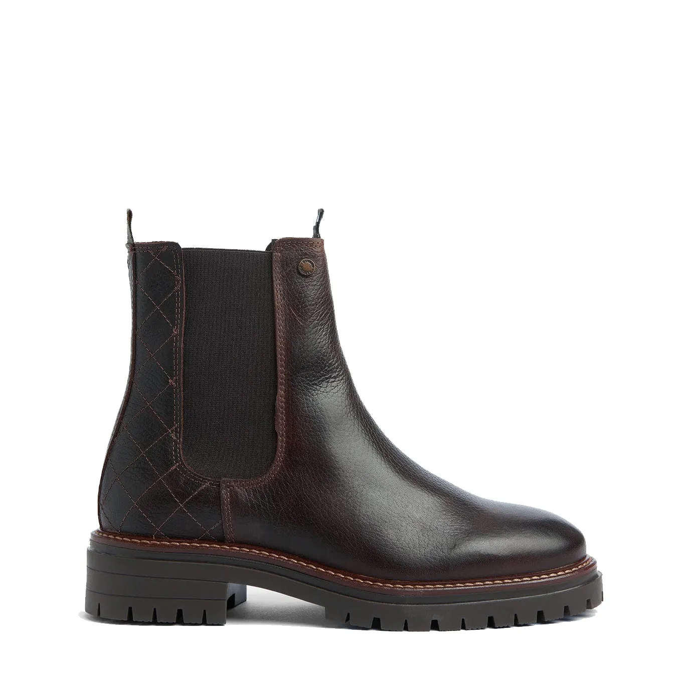 Barbour Womens Evie Boot Brown Gold Shine Party time