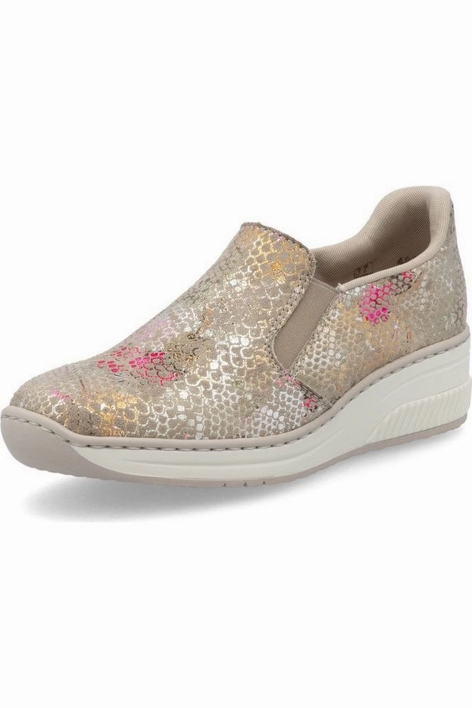 Rieker ladies wedge shoes 48761-90 in Multi hypoallergenic