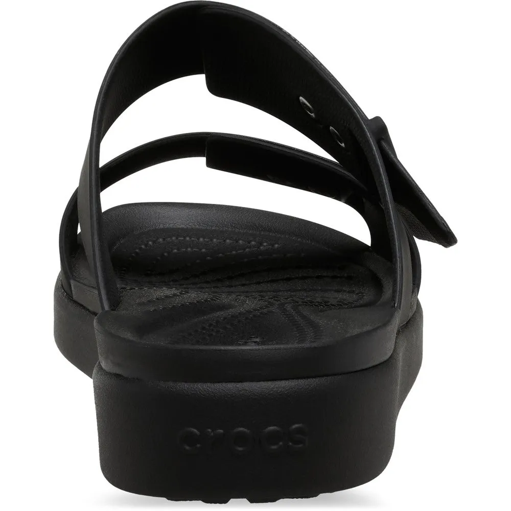 Suede Crocs Brooklyn Buckle Low Sandal