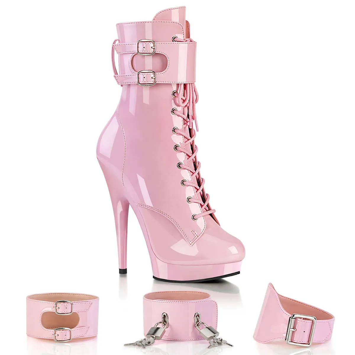 6 Inch Heel SULTRY-1023 Baby Pink Best Work Boots For Muddy Conditions