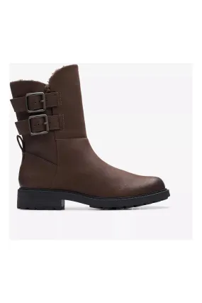 Clarks Orinoco2 Buckle in Dark Brown Leather insulated