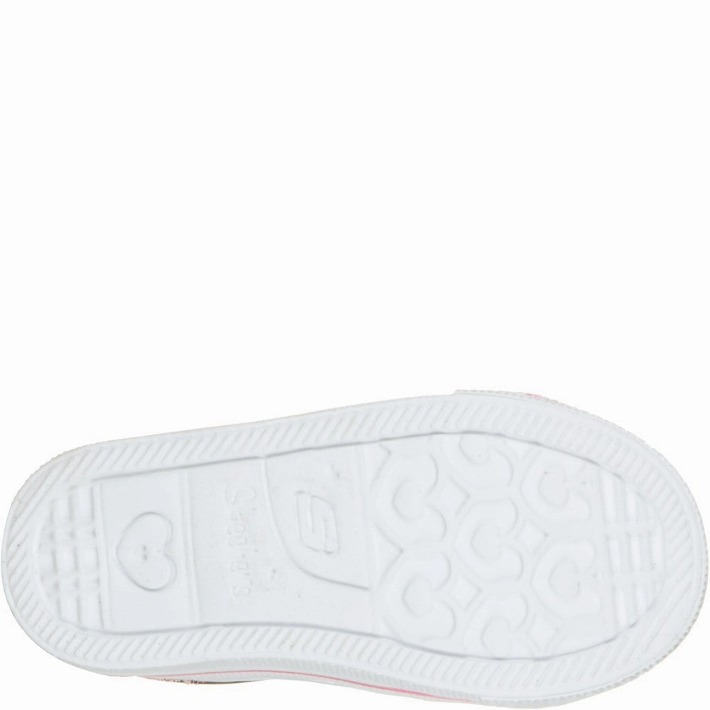 Skechers Shuffle Lite Adore-A-Ball Sports Trainer Clear Run