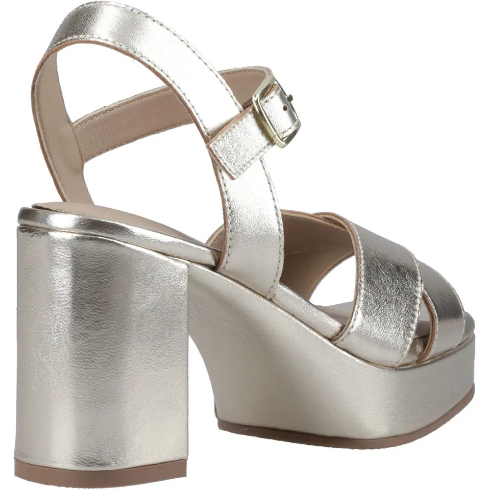 Hush Puppies Ophelia Leather Heels Classic Shiny Gem