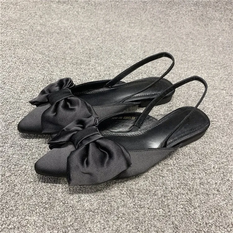 Yeah Slides Chicmy Summer Flat Slippers Outdoor Female Beach Slides Silk Bow Pointed Toe Women Sandals Elegant Ladies Shoes Casual Flip Flops
