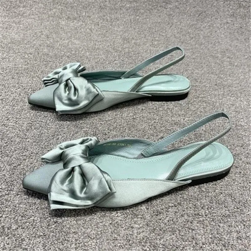 Where Can I Buy Slippers Chicmy Summer Flat Slippers Outdoor Female Beach Slides Silk Bow Pointed Toe Women Sandals Elegant Ladies Shoes Casual Flip Flops