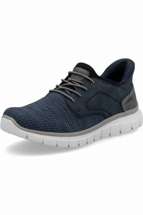 Rieker Mens shoe B6658-14 in Navy Foot Hug Family Run