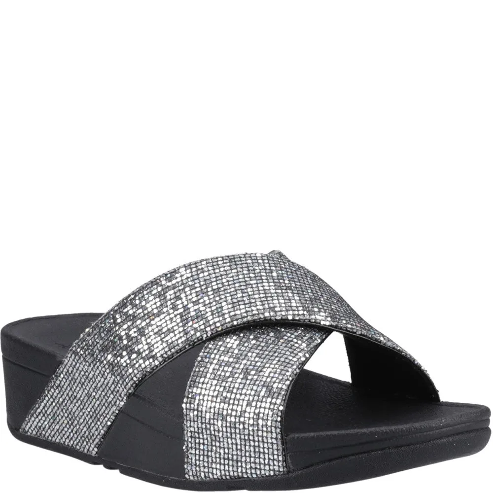 Fitflop Lulu Glitterball Cross Slides Sunday Vibe