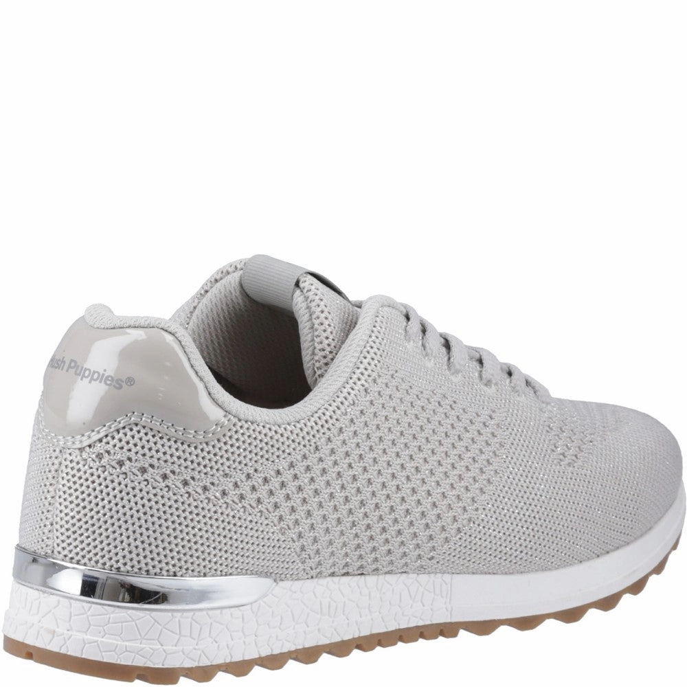 Hush Puppies Katrina Trainer Endurance Boost running in a boardwalk area shoes