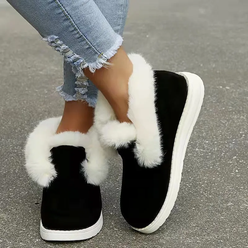 Snow Boots Warm Winter Shoes Plush Fur Ankle Boots Women Xero Shoes Snow Boots