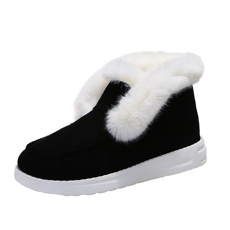 Snow Boots Warm Winter Shoes Plush Fur Ankle Boots Women Rugged Outback Snow Boots