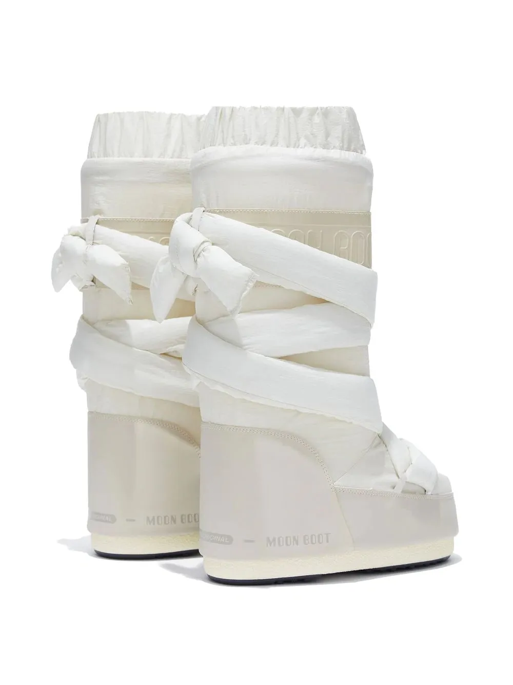 MOON BOOT WOMEN Icon Mega Lace Snow Boots Ecru Snow Boots Ice