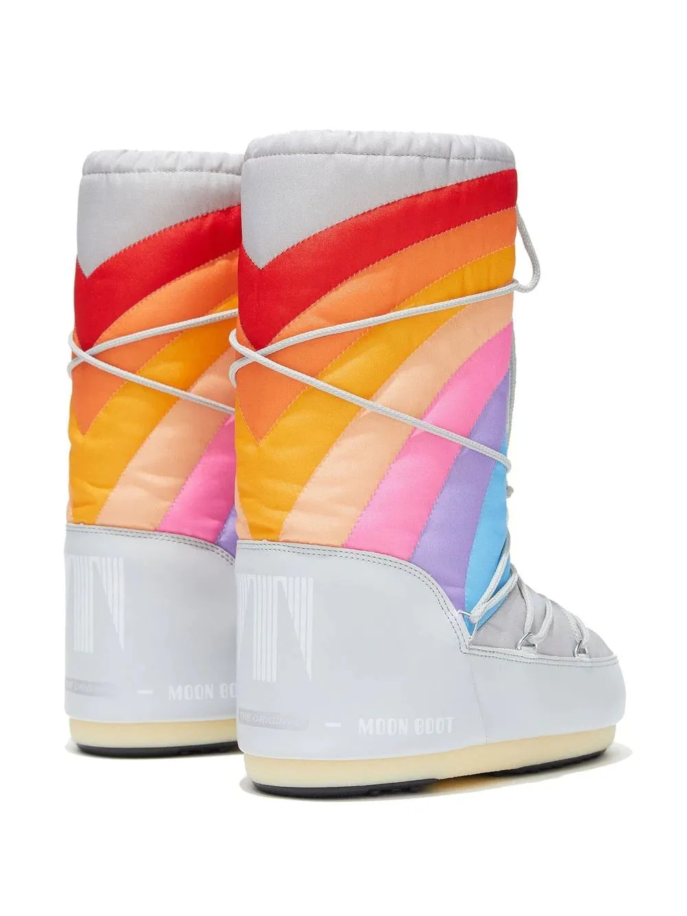 MOON BOOT WOMEN Icon Rainbow Snow Boots Multi/White Top Ten Snow Boots