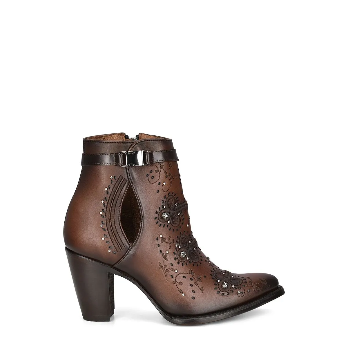 Work Boots At Boot Barn 3F92RS - Cuadra brown western cowgirl cowhide leather ankle boots for women