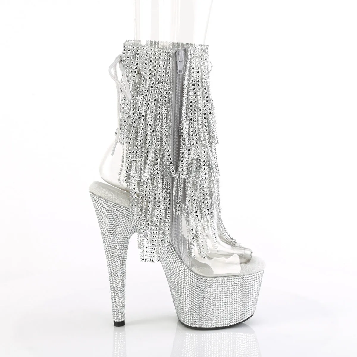 BEJEWELED-1017RSF-7 Pleaser Clear/Silver Sexy Platform Shoes (Pole Dancing Heels) Top Asics Running Shoes 2024