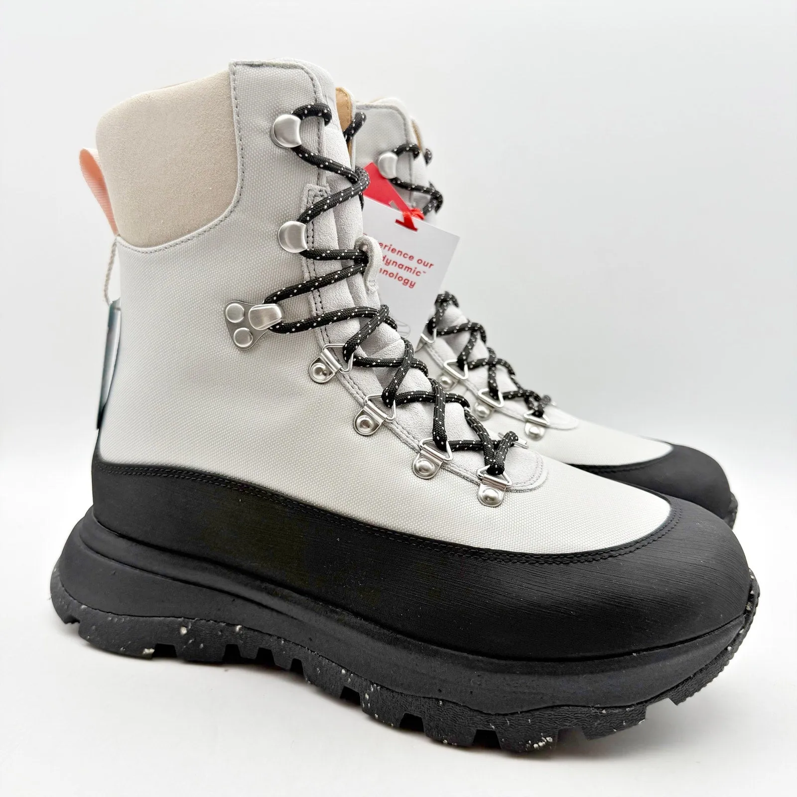 Cougar Ignite Rain Boot FitFlop Women NEO-D-HYKER E01 Walking Boot US 8 EU 39 White Black Waterproof NIB