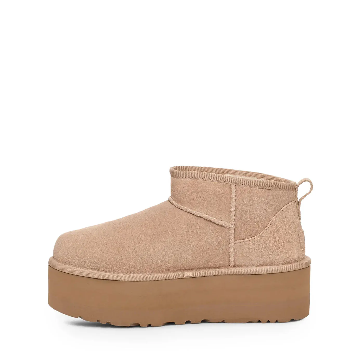 LaceUp Heel Cushion UGG Womens Classic Ultra Mini Platform Boot Sand