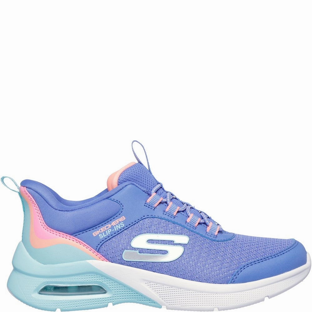 Skechers Microspec Max Colour Trifecta Trainer Comfortable Soles Petal Path