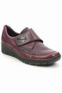 Rieker velcro shoe 537C0 35  Red Light Reflection Forest Jog